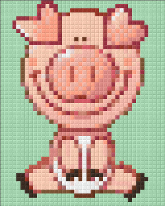 Pig One [1] Baseplate PixelHobby Mini-mosaic Art Kit